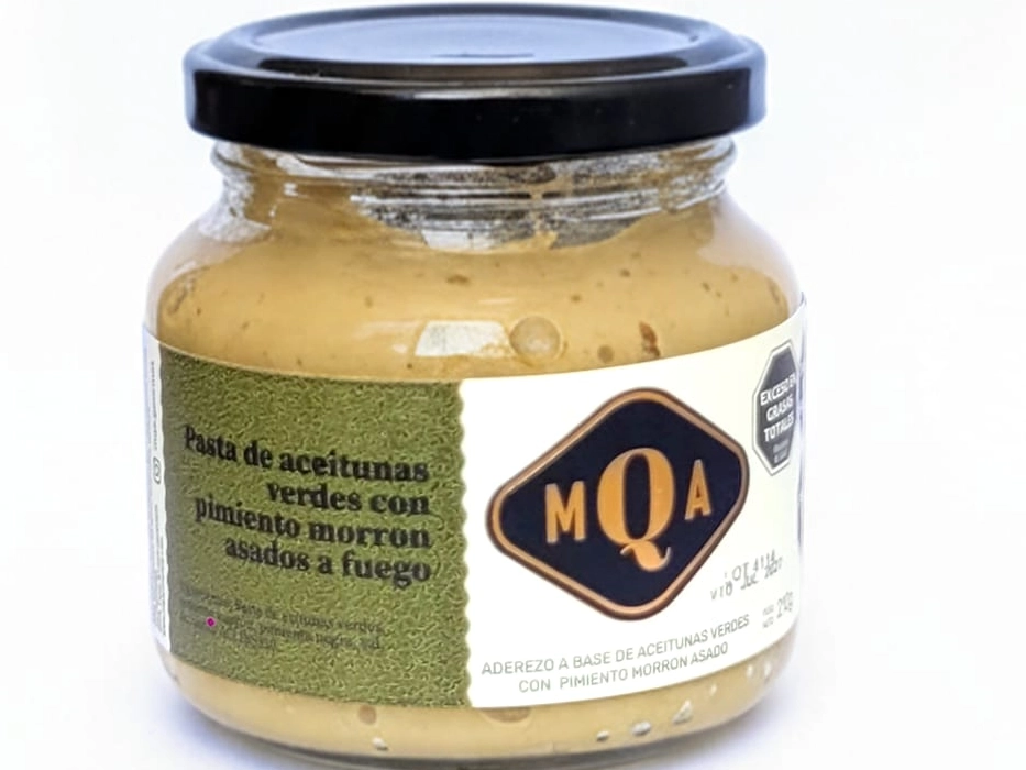 Pasta de aceitunas verdes con pimientos asados x 190 grs MQA