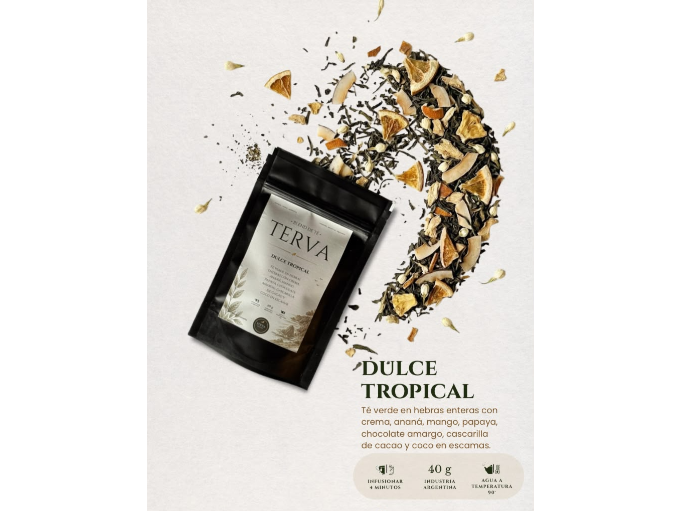 Té en hebras Dulce Tropical x 40 grs Terva