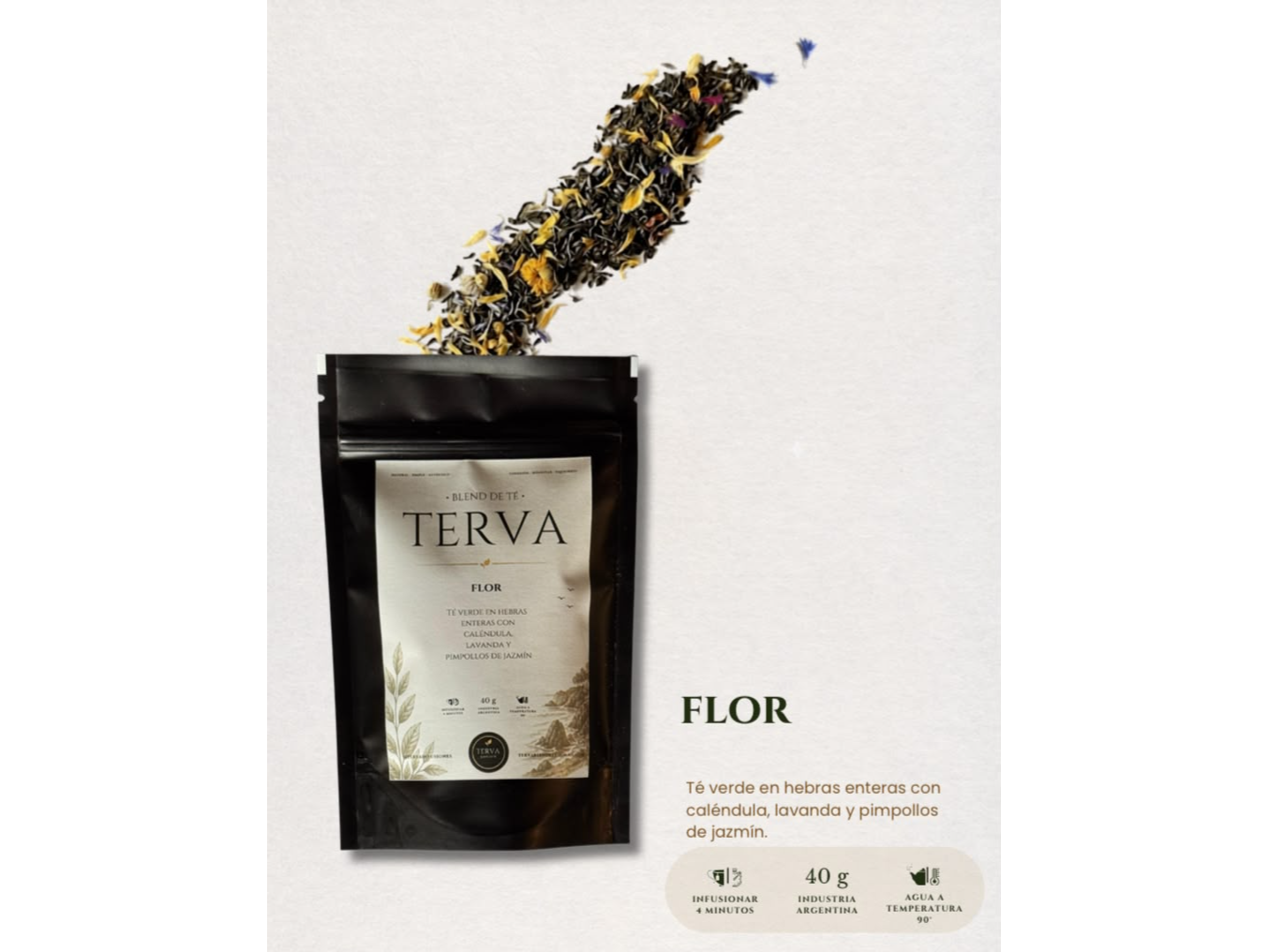 Té en hebras Flor x 40 grs Terva