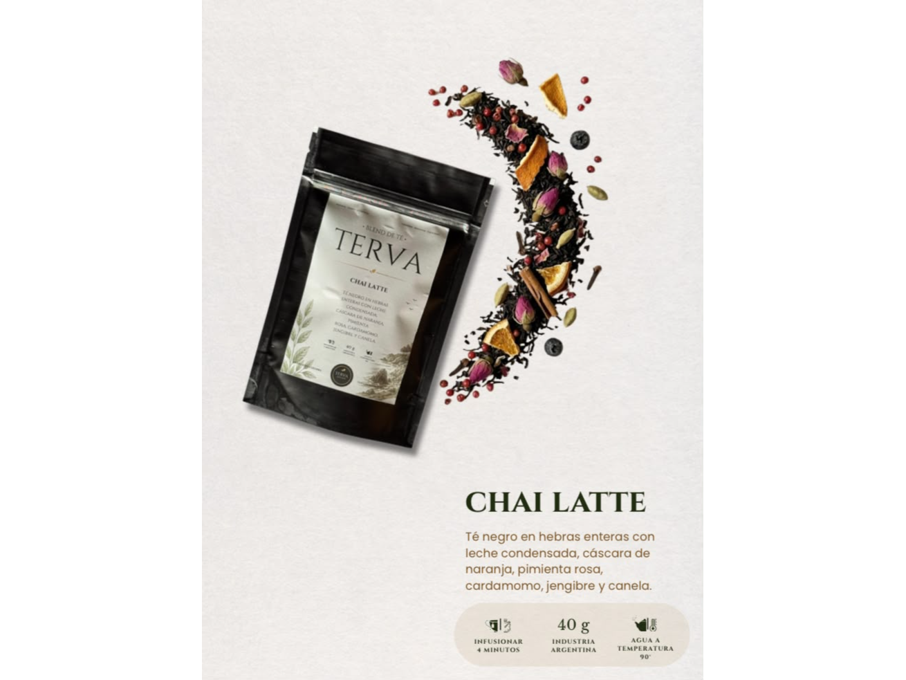 Té en hebras Chai Latte x 40 grs Terva