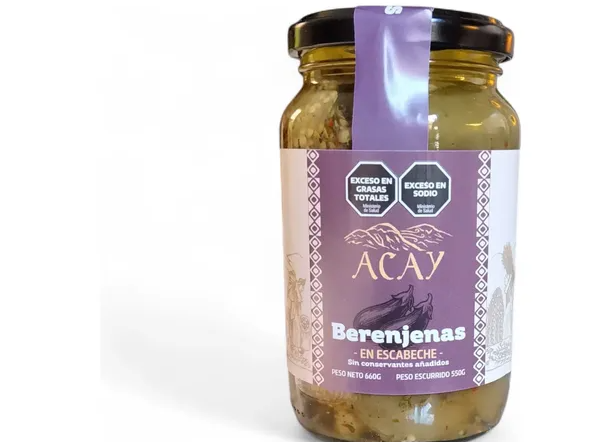 Berenjenas en escabeches Acay x 360 grs-Salta