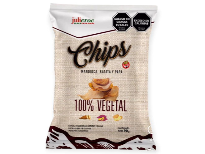 Chips Mandioca Batata y Papa