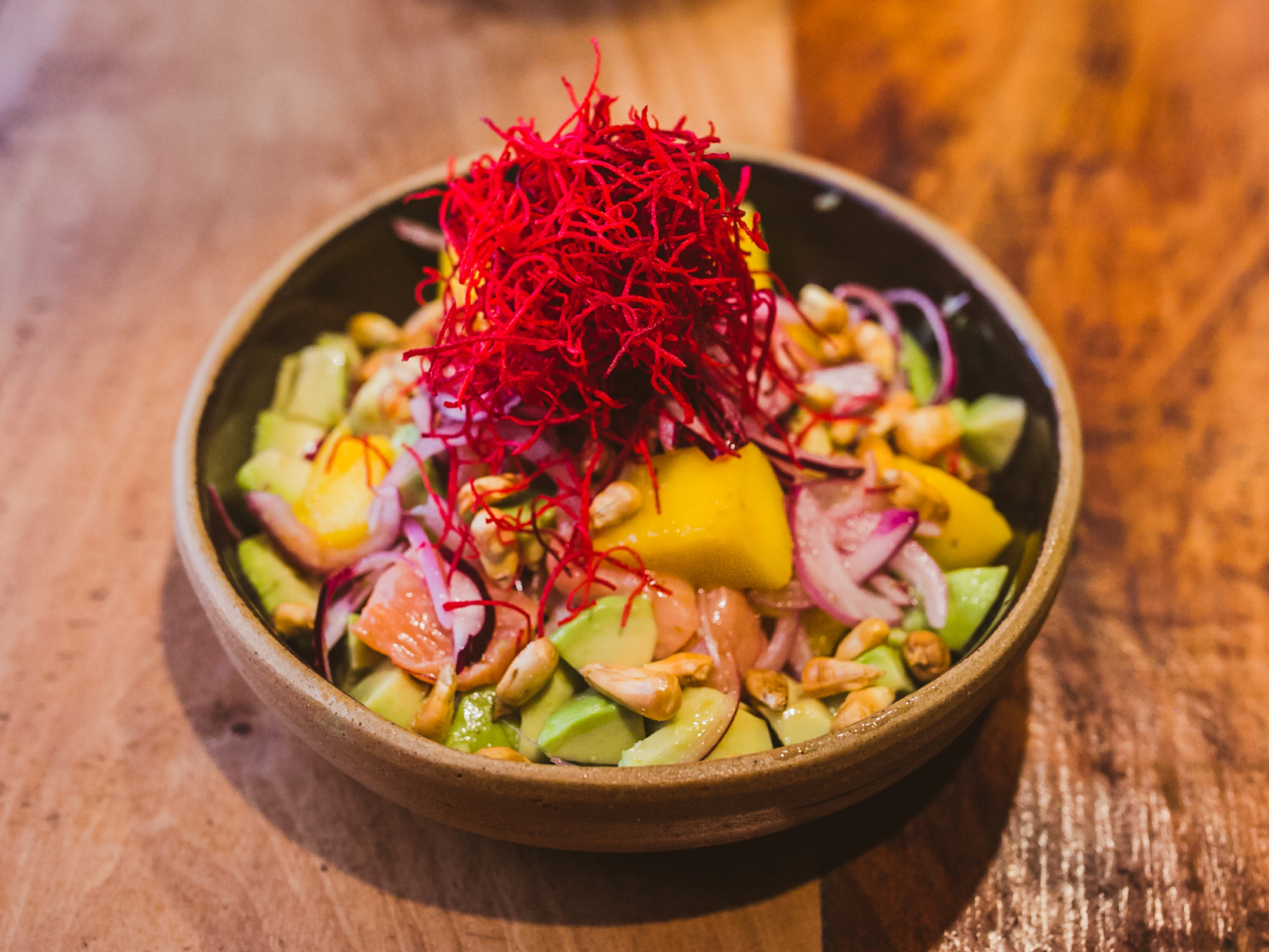 Ceviche de Salmon y Mango