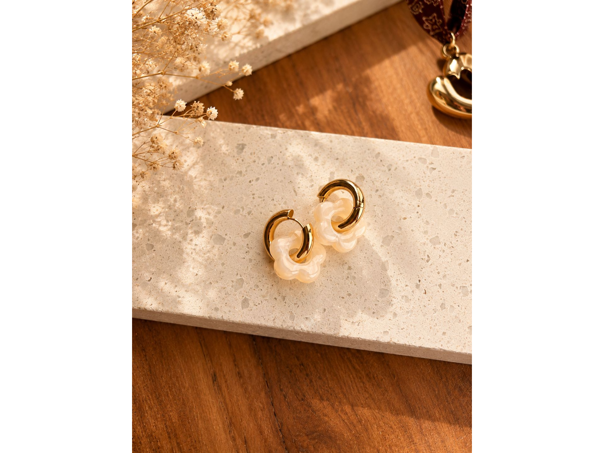 Aros flor champagne