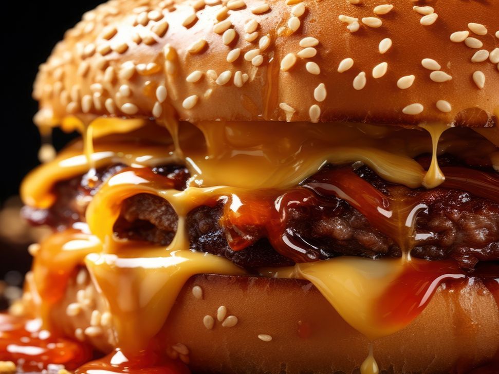 2 HAMBURGUESAS DOBLES  CON CHEDDAR + FRITAS