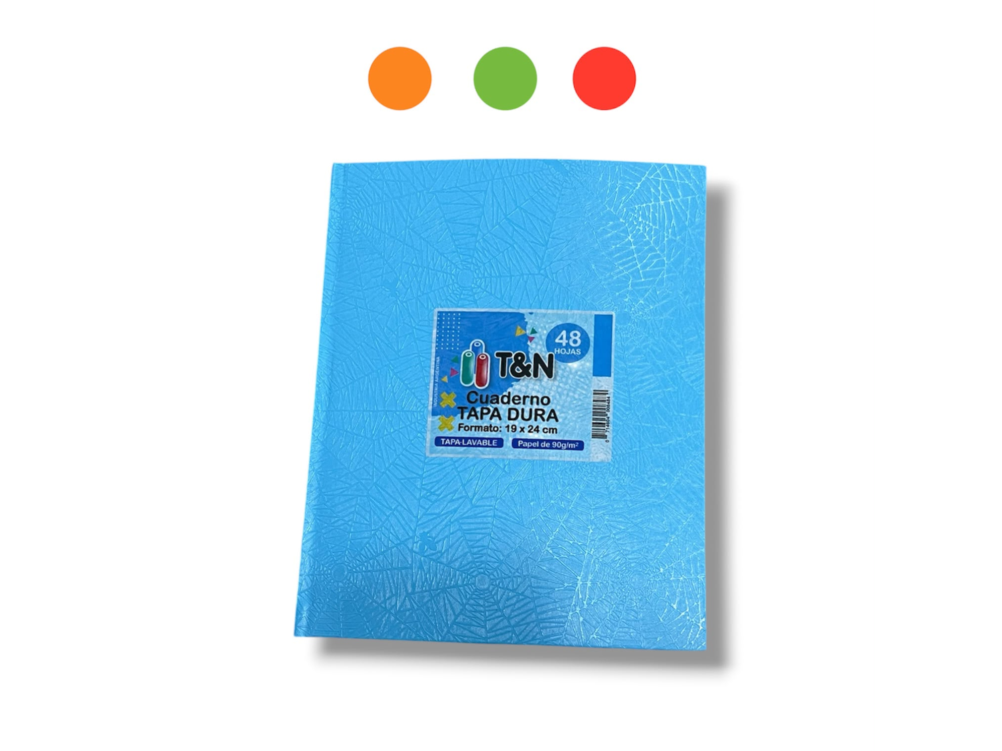 Cuaderno tapa dura 19x24 cm x 48 hojas rayadas