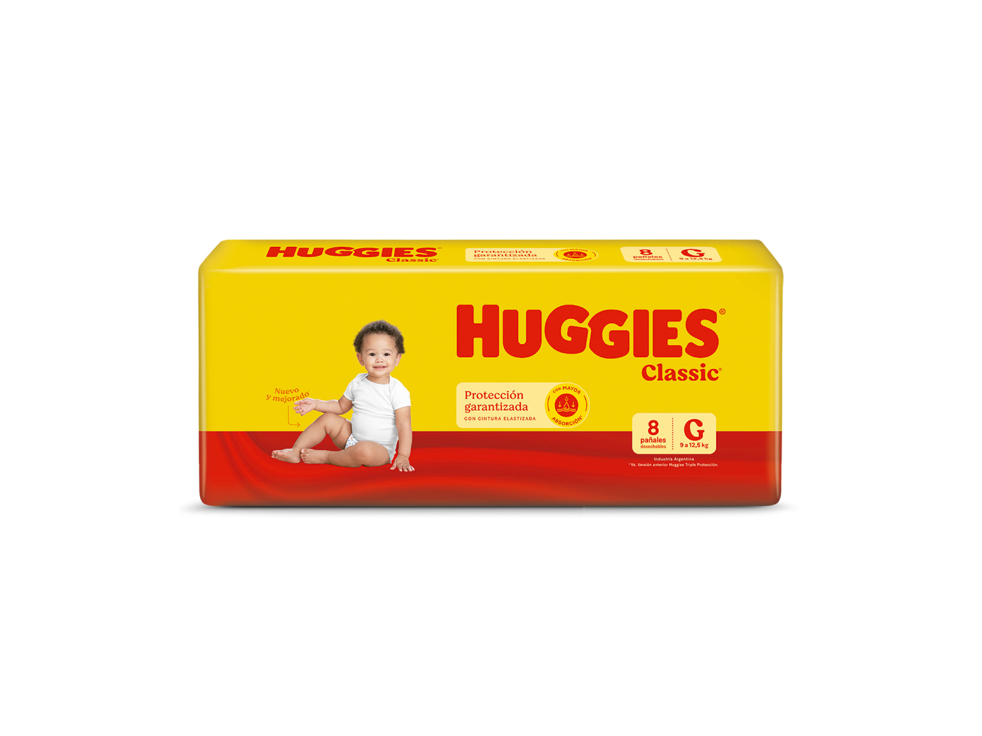 PAÑALES HUGGIES CLASSIC G (8UN) (BX12)