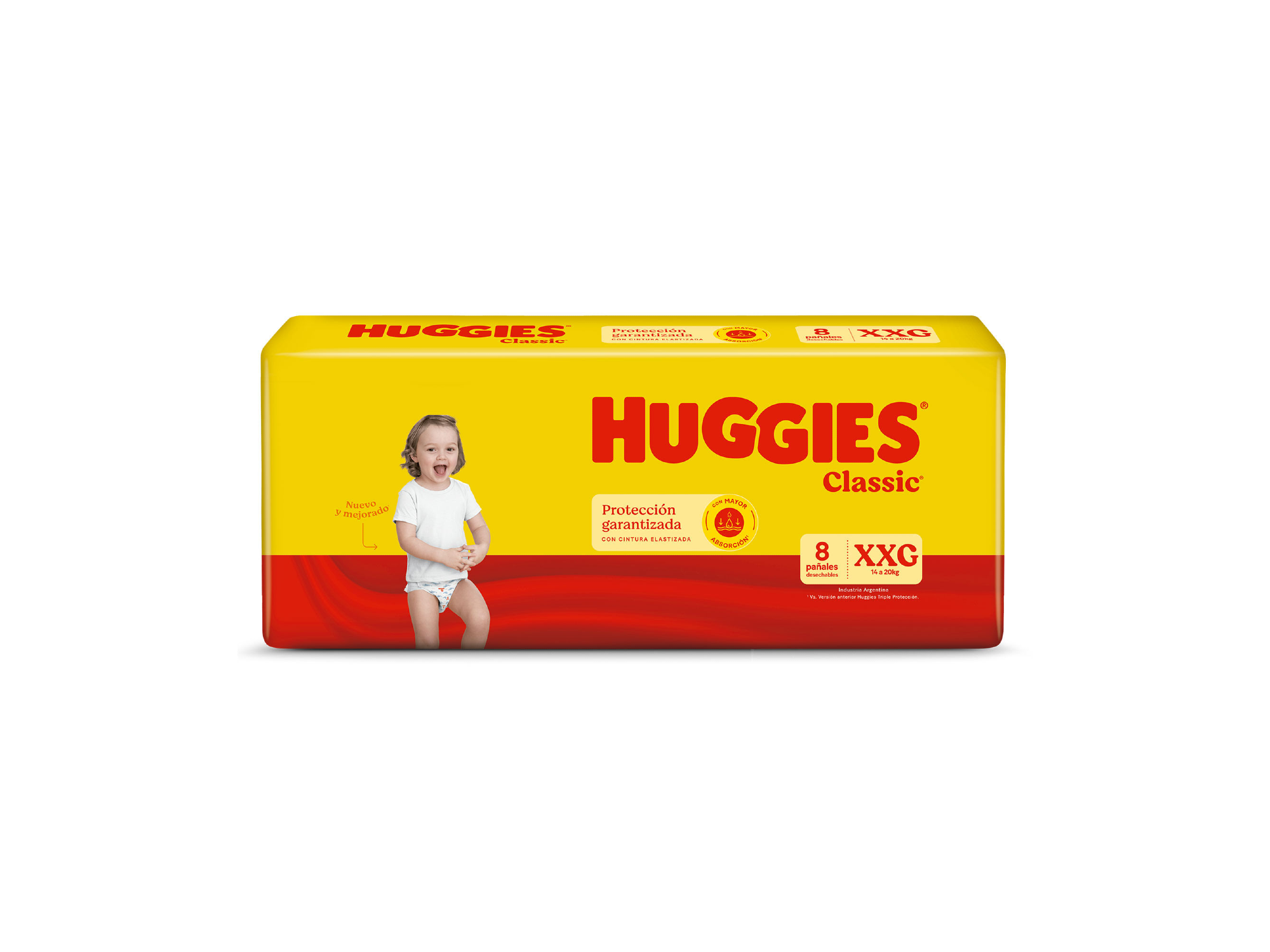 PAÑALES HUGGIES CLASSIC XXG (8UN) (BX12)
