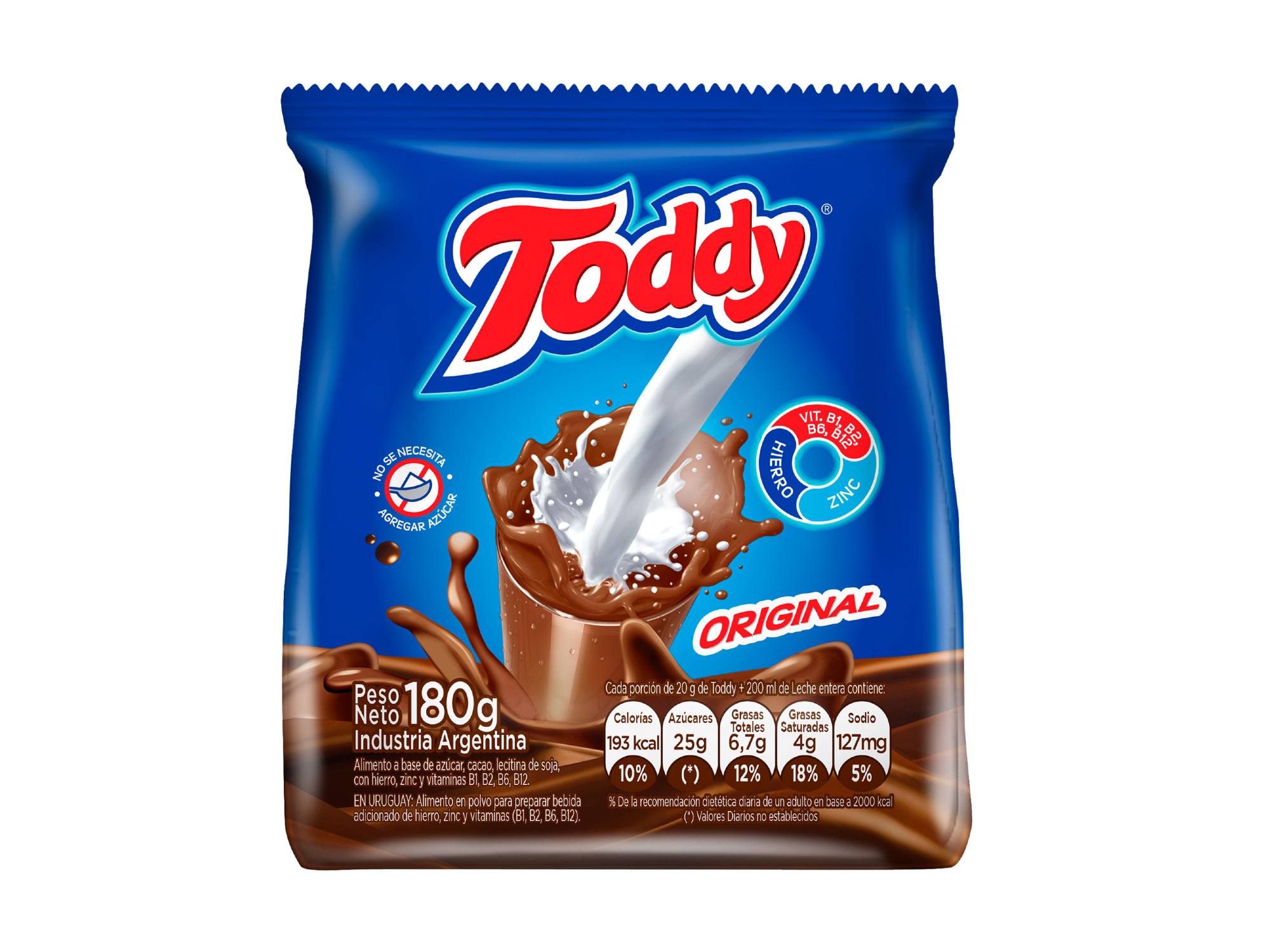 CACAO EN POLVO TODDY X 180 GRS (BX12)