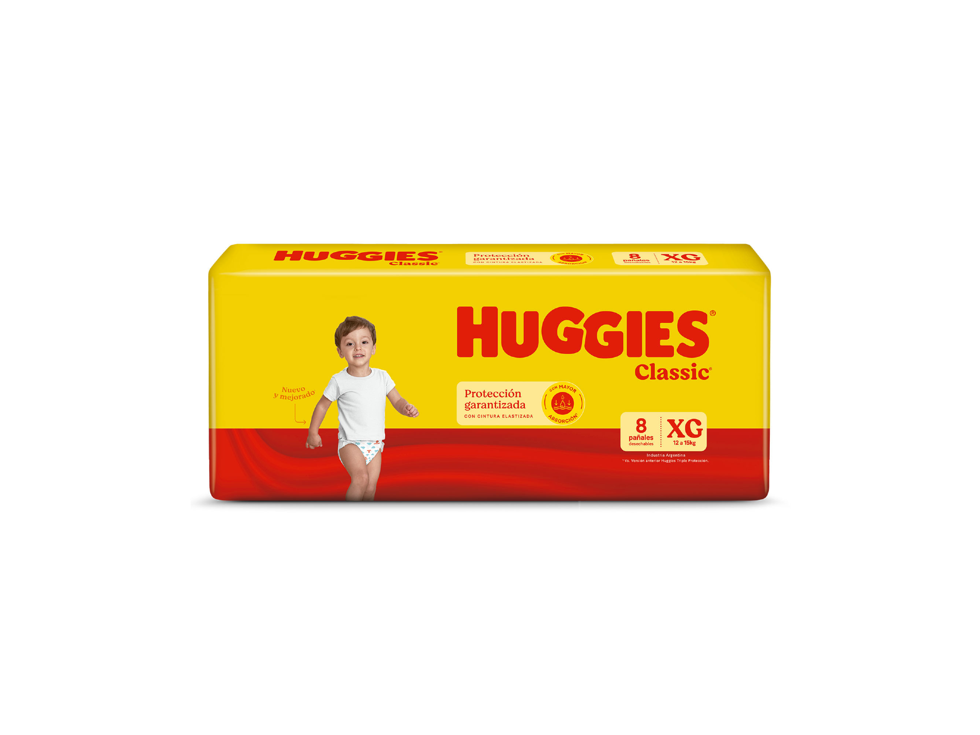 PAÑALES HUGGIES CLASSIC XG (8UN) (BX12)