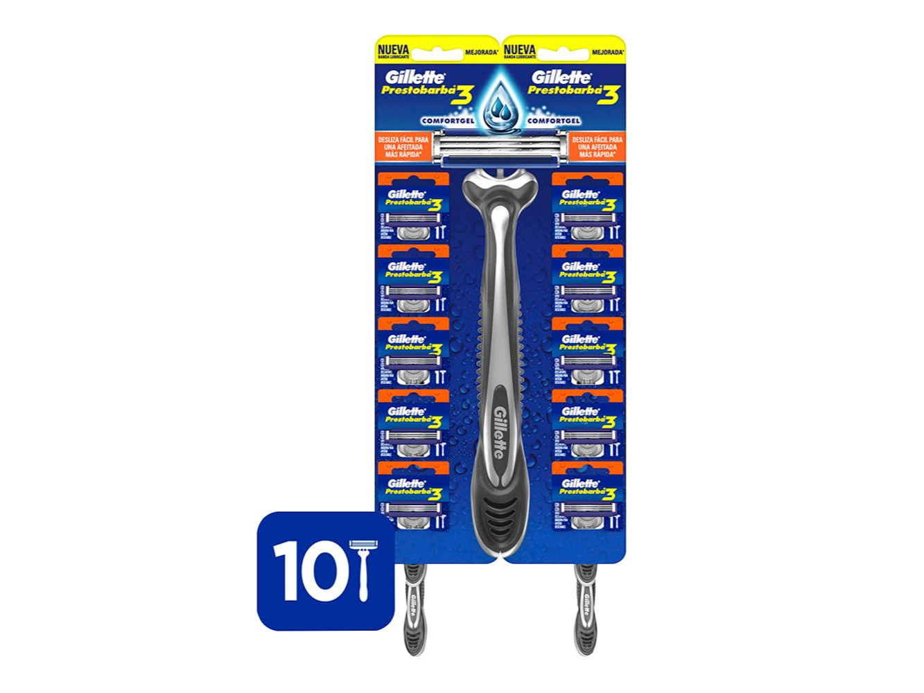 GILLETTE PRESTOBARBA 3 FILOS X UNI