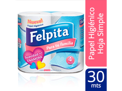 PAPEL HIGIENICO FELPITA 4 X 30 MTS (BX12)