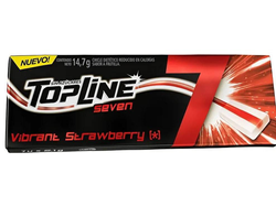 CHICLE TOP LINE SEVEN CHERRY PAQUETE X 16U.