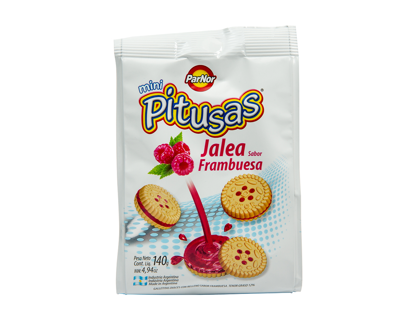 GALLETITAS PITUSAS JALEA FRAMBUESA X 140 GR