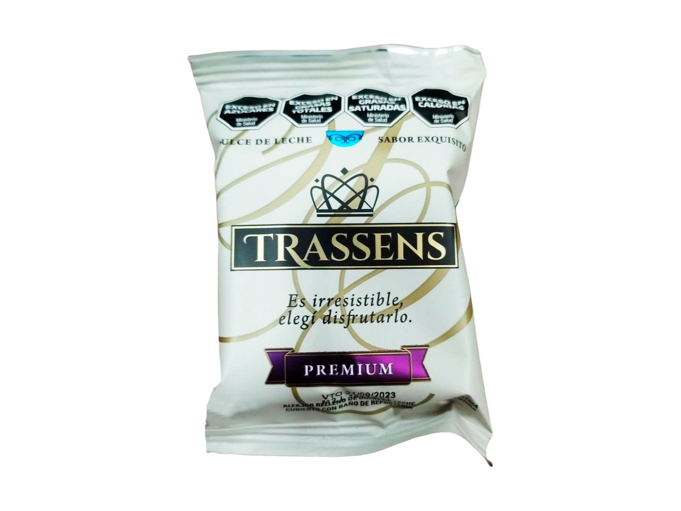 FRACCIONADO ALFAJOR CHOCOLATE BLANCO TRASENS 65GR