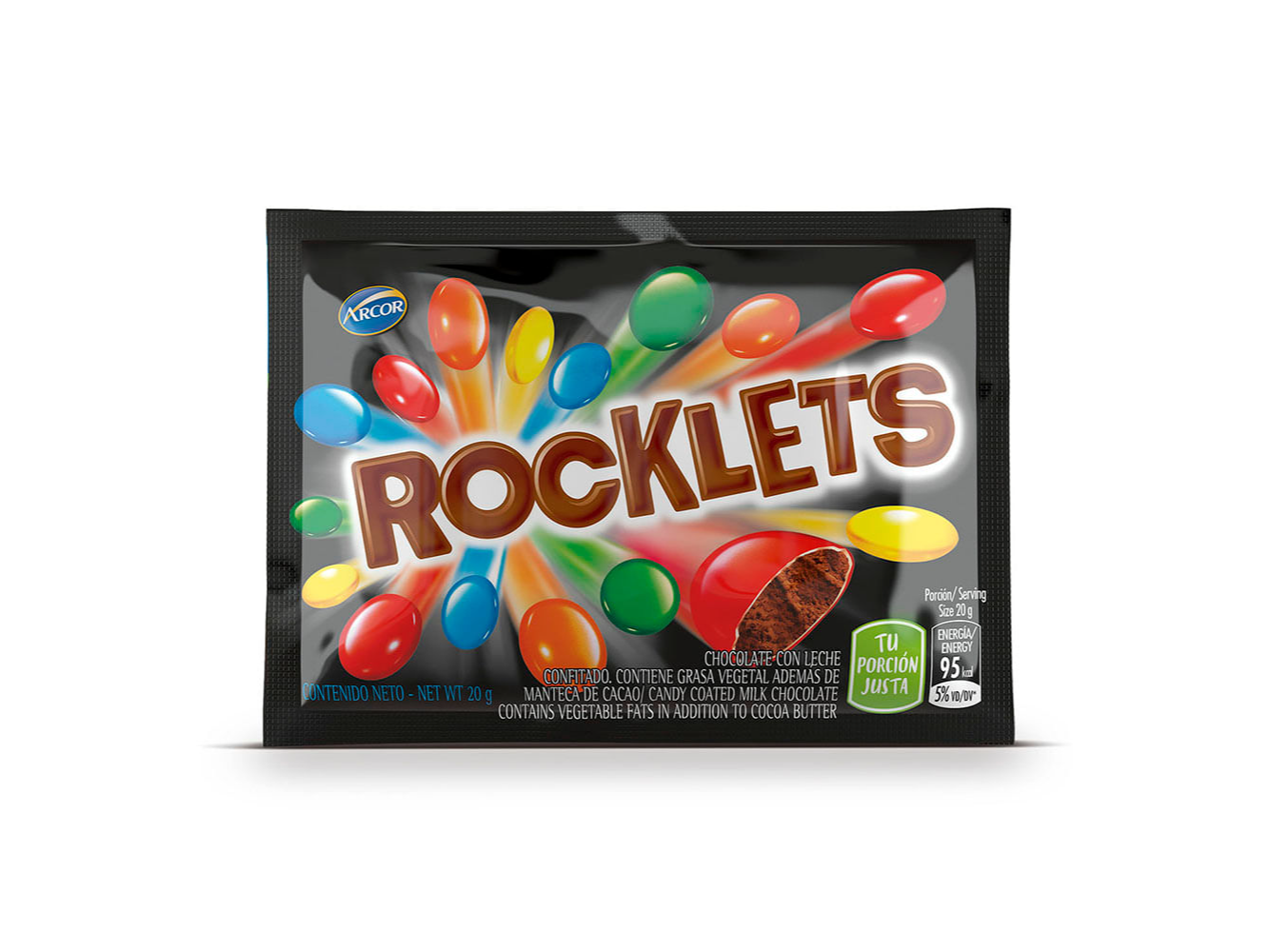 FRACCIONADO CONFITES ROCKLETS X 20 G (CX24)