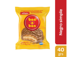 FRACCIONADO ALFAJOR BON O BON NEGRO SIMPLE X 40 GR
