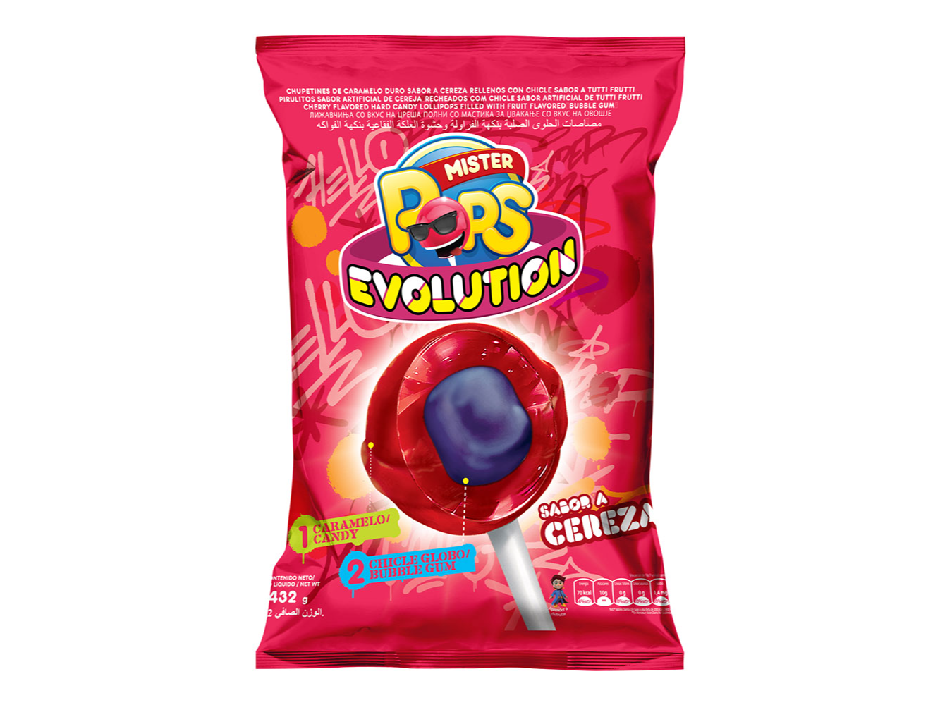 CHUPETINES MR POP EVOLUTION X 480GR (ROJO)