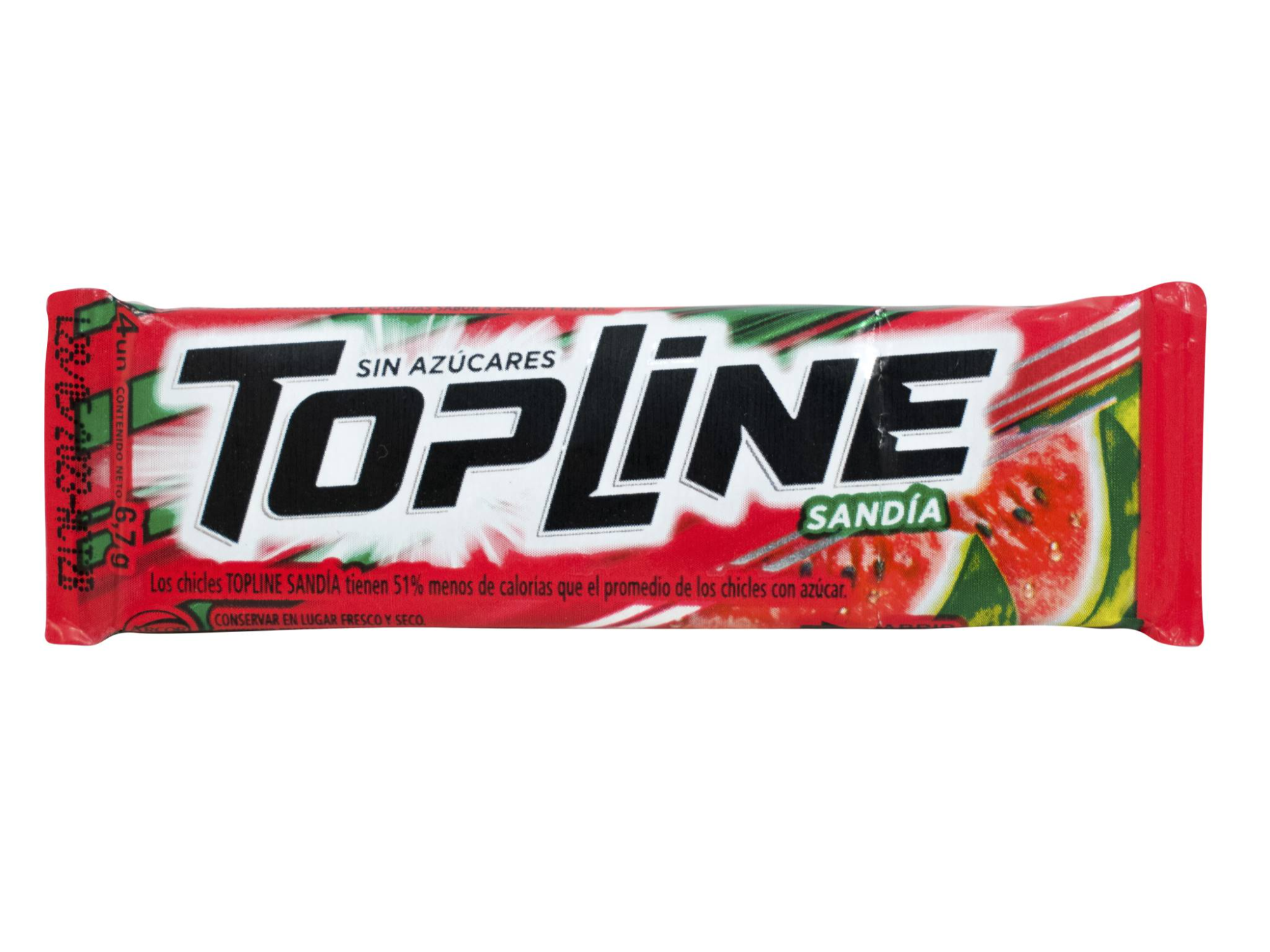 CHICLE TOP LINE SANDÍA  PAQUETE X 20 U.