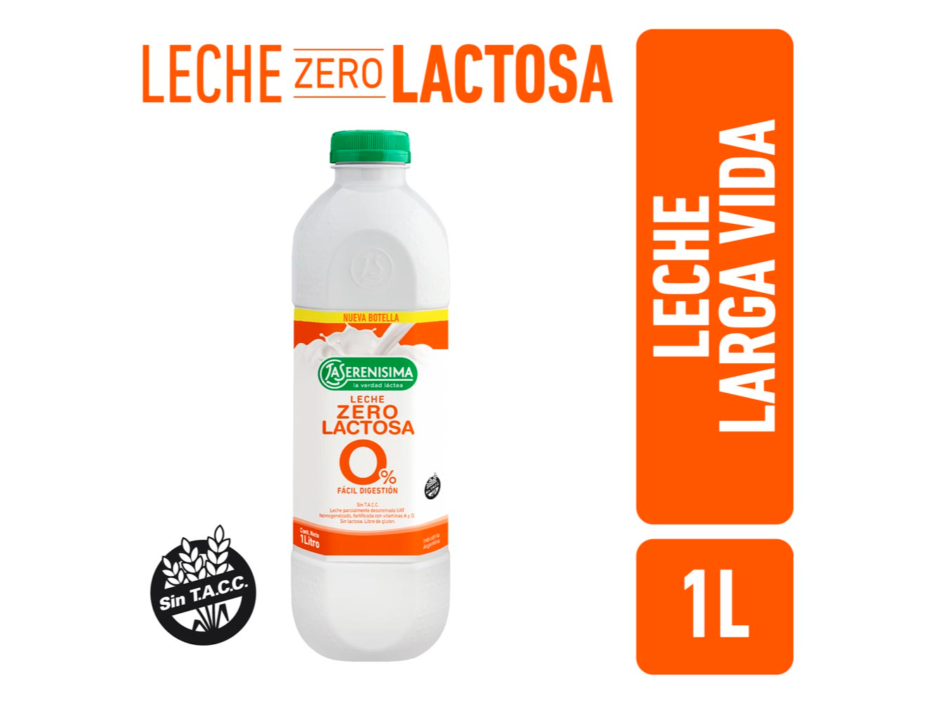 LECHE BOTELLA LA SERENISIMA 0 LACTOSA