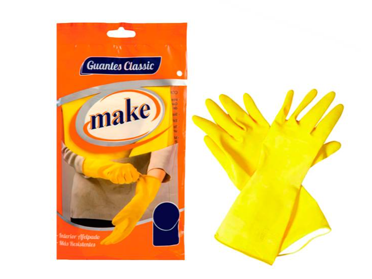 GUANTES AFELPADOS MAKE EXTRA GRANDE 1UN (BX144)