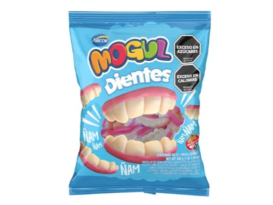 GOMITAS MOGUL DIENTES X 500 GR