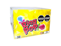 CHUPETIN ANILLO RING POP MIX CAJA X 24 UNIDADES