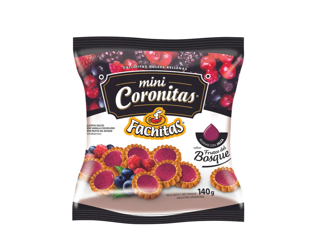 MINI CORONITAS FRUTOS DEL BOSQUE FACHITAS 140 GR