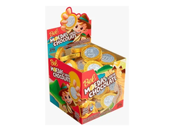 MONEDAS BEL SABOR A CHOCOLATE CAJITA X100U