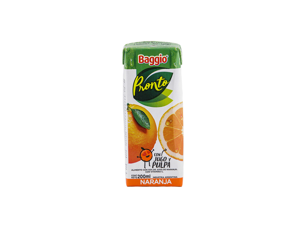 BAGGIO SABOR NARANJA 200 ML (CK18)