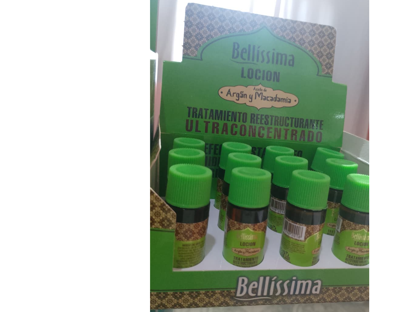 Ampolla bellísima Argán y macadamia ultra concentrad tratamiento restructarante