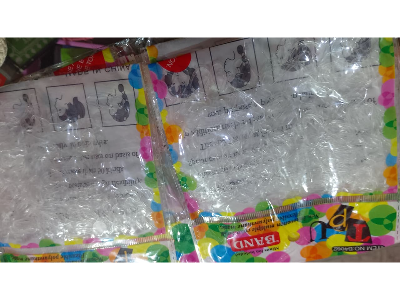 Gomitas para trenzas transparente Codido 12