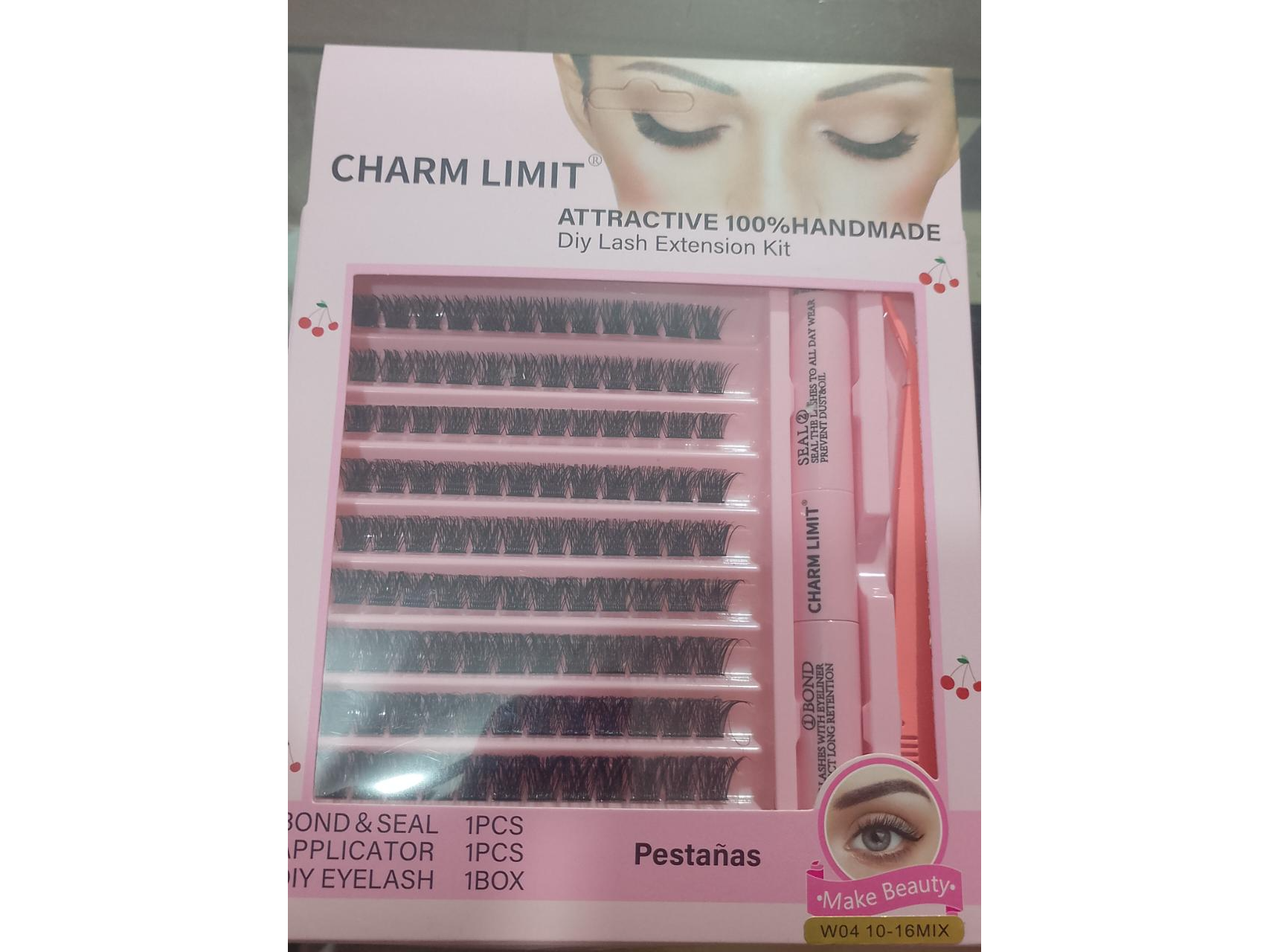 Pestañas+ pegamento+ pinza