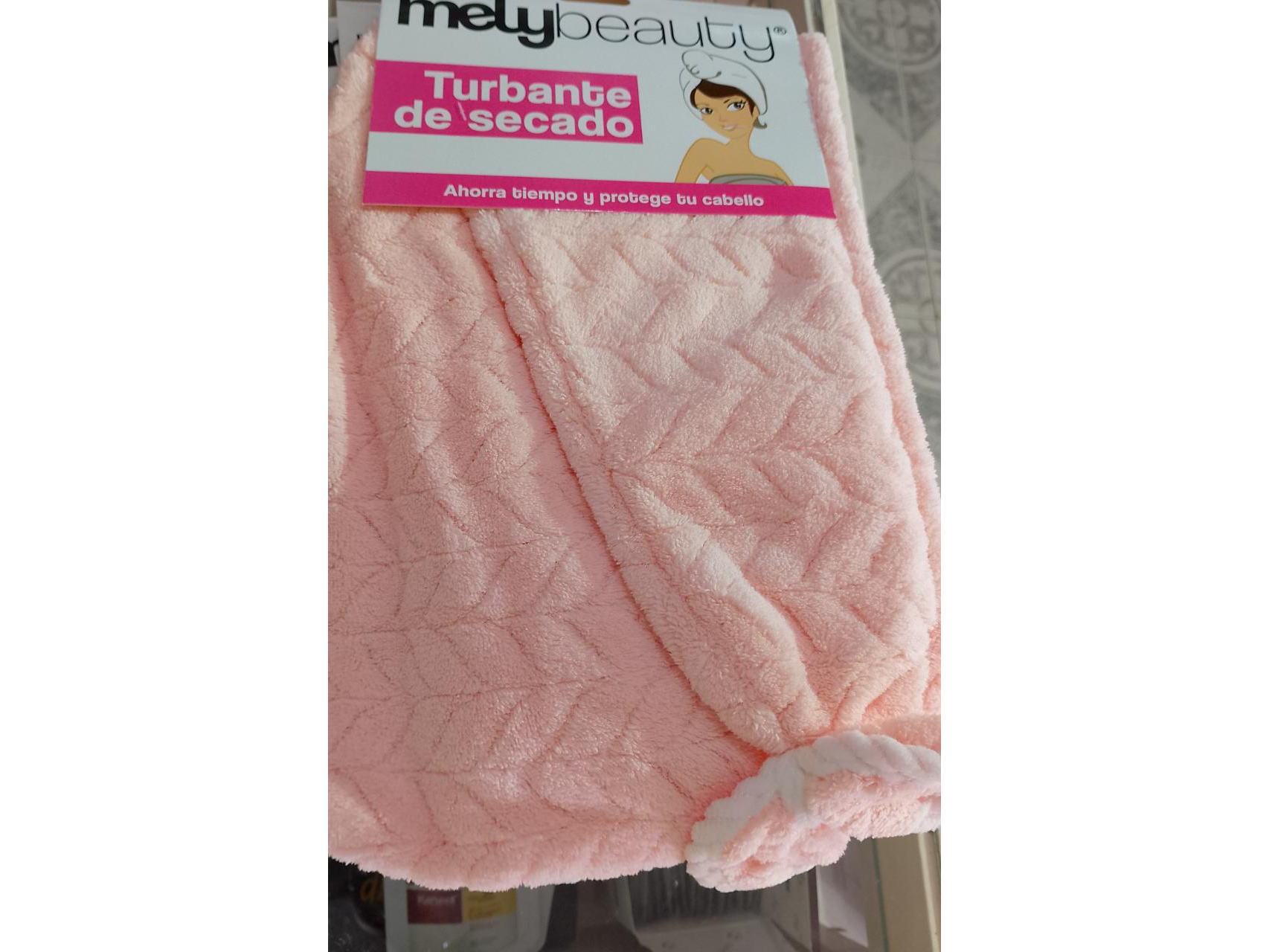 Turbante toalla rosa