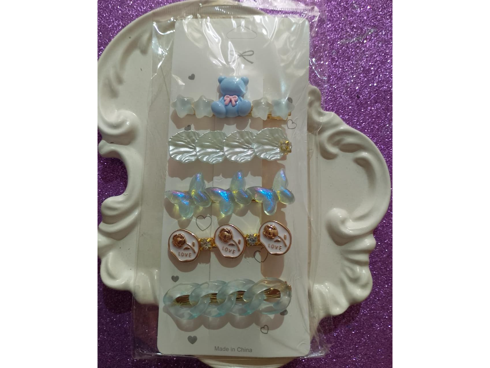 Hebillas SET celeste