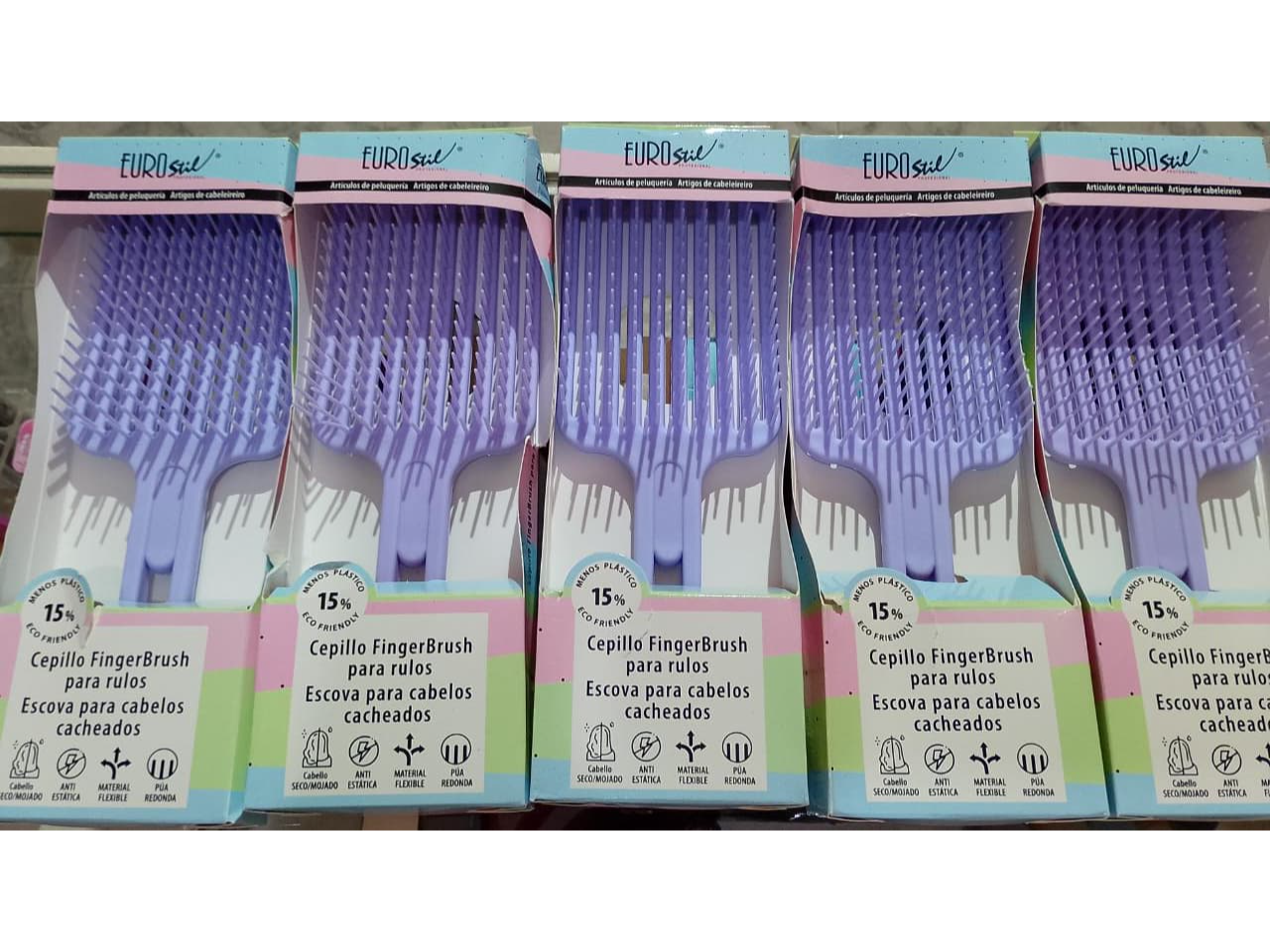 Cepillo goma anti fizz rectangular euroestil