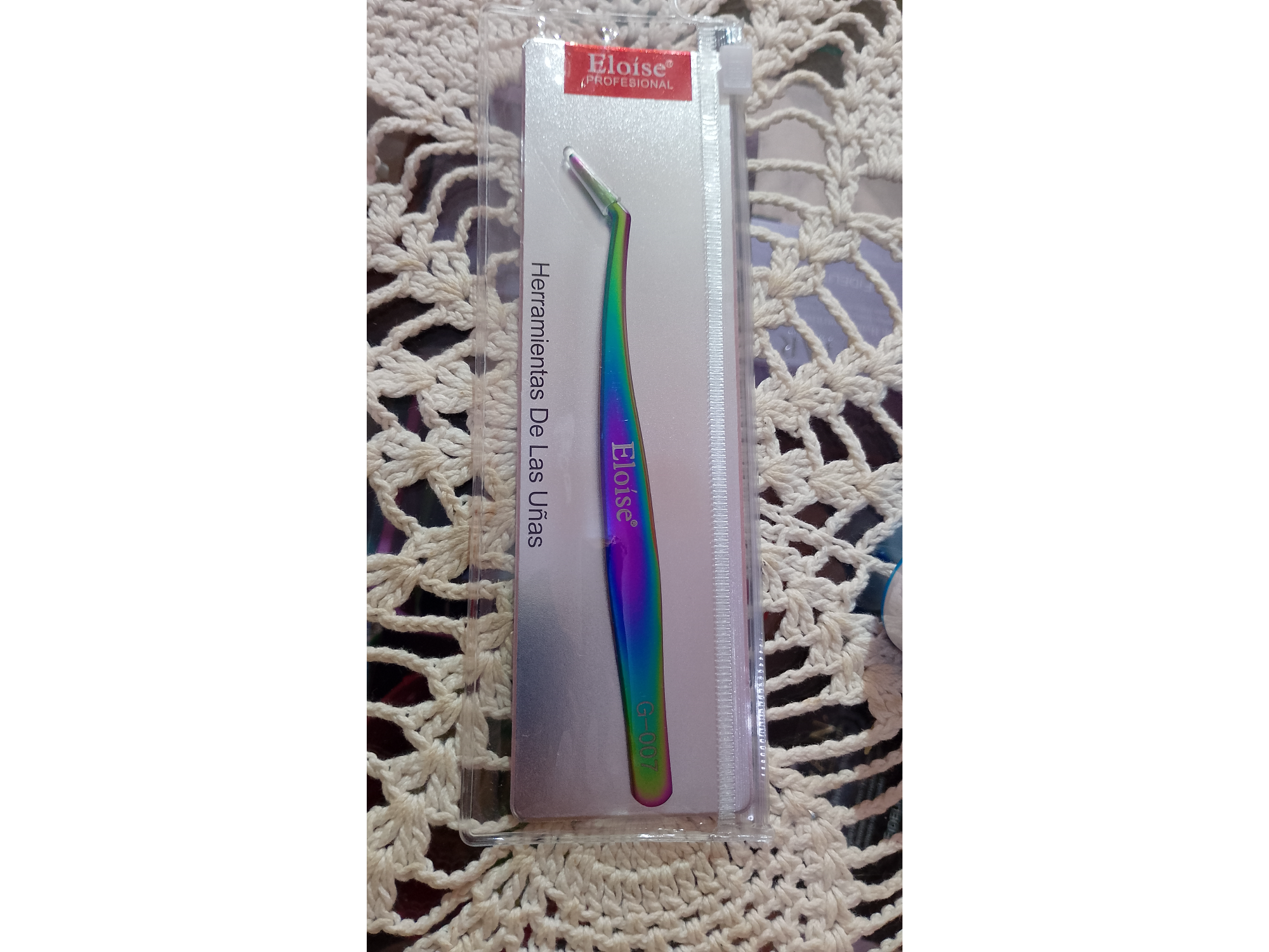 Pinza pestañas curva