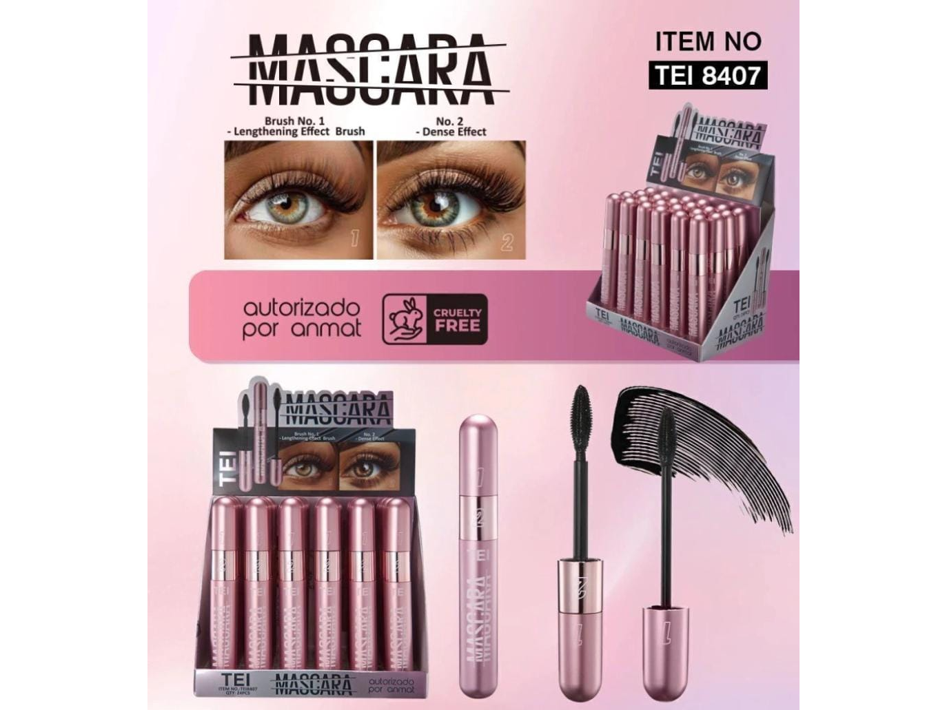 Máscara de pestañas 2 en 1 tei