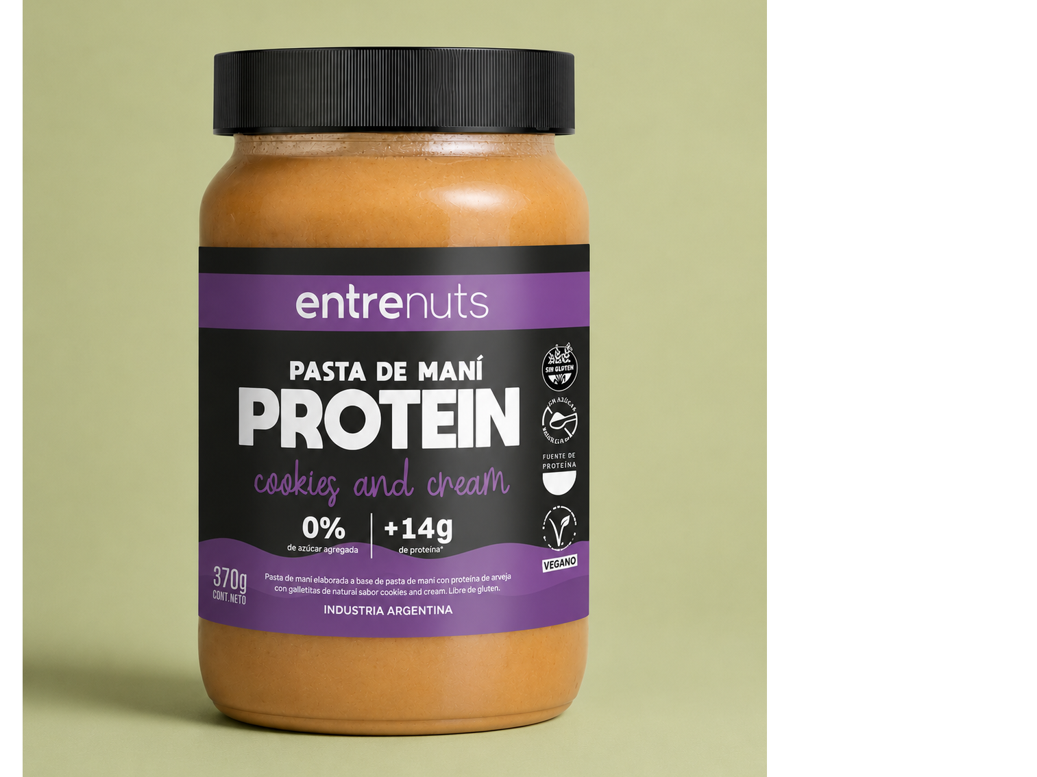 Pasta de maní proteíca