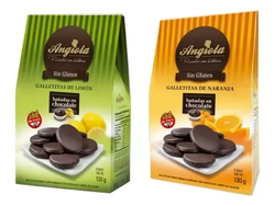 Galletas sin gluten con baño de chocolate angiola