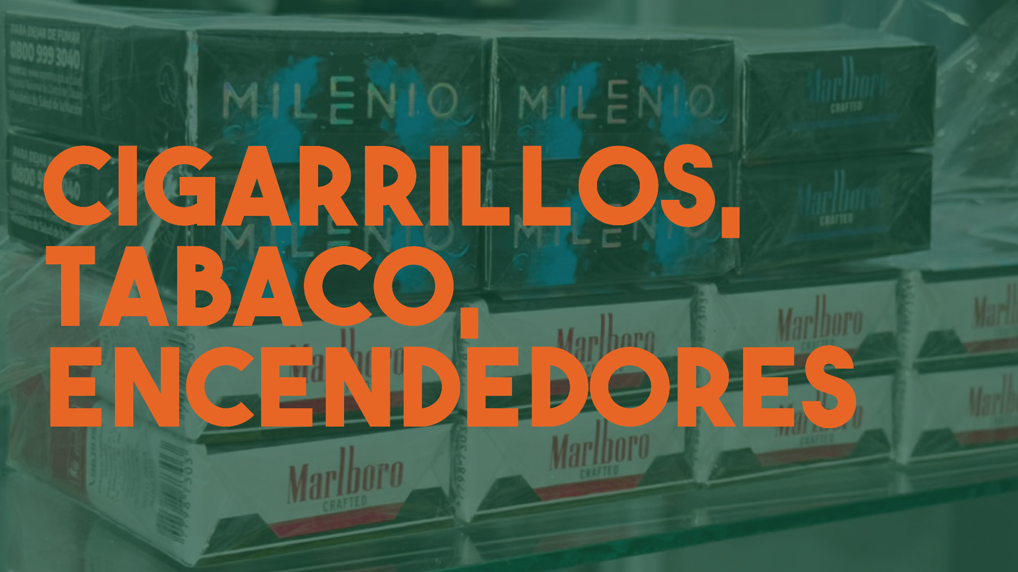 Cigarrillos, tabaco, encendedores