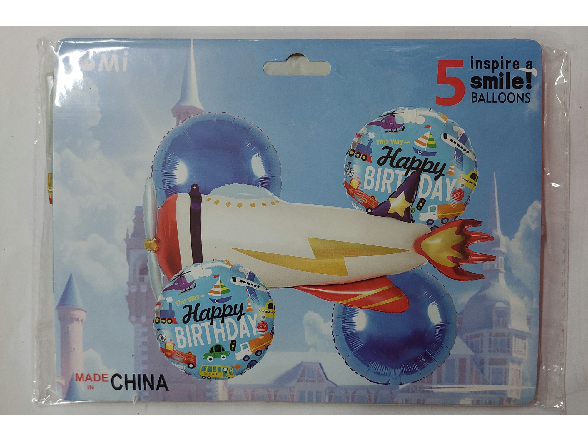 Set de globos x5 avion
