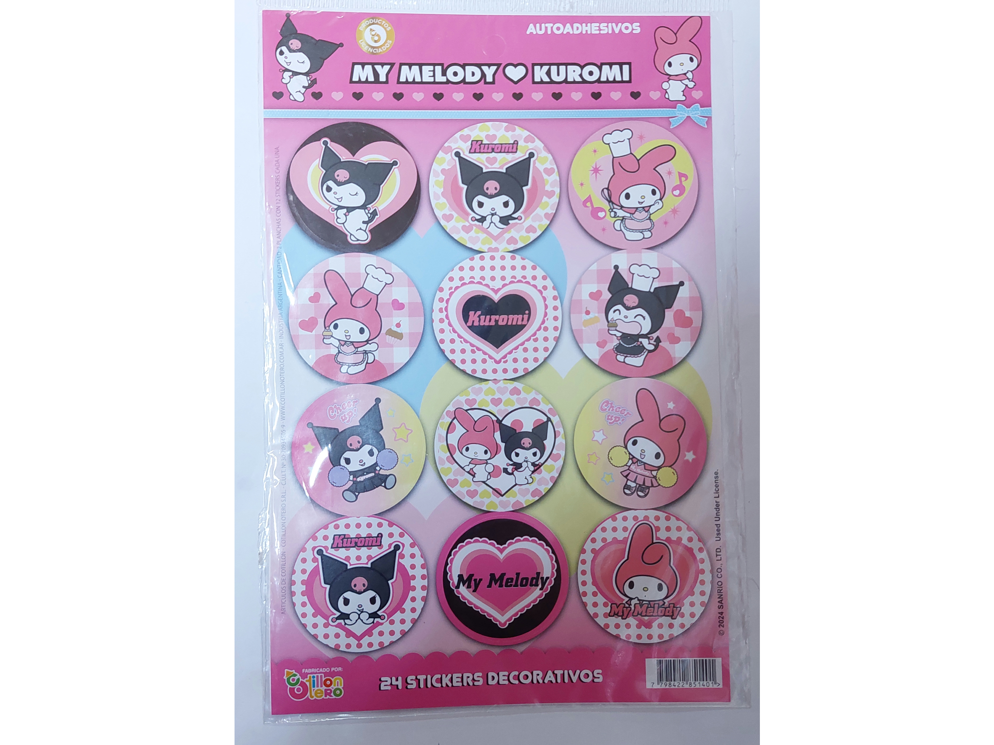 Sticker x24 MY MELODY ♡ KUROMY
