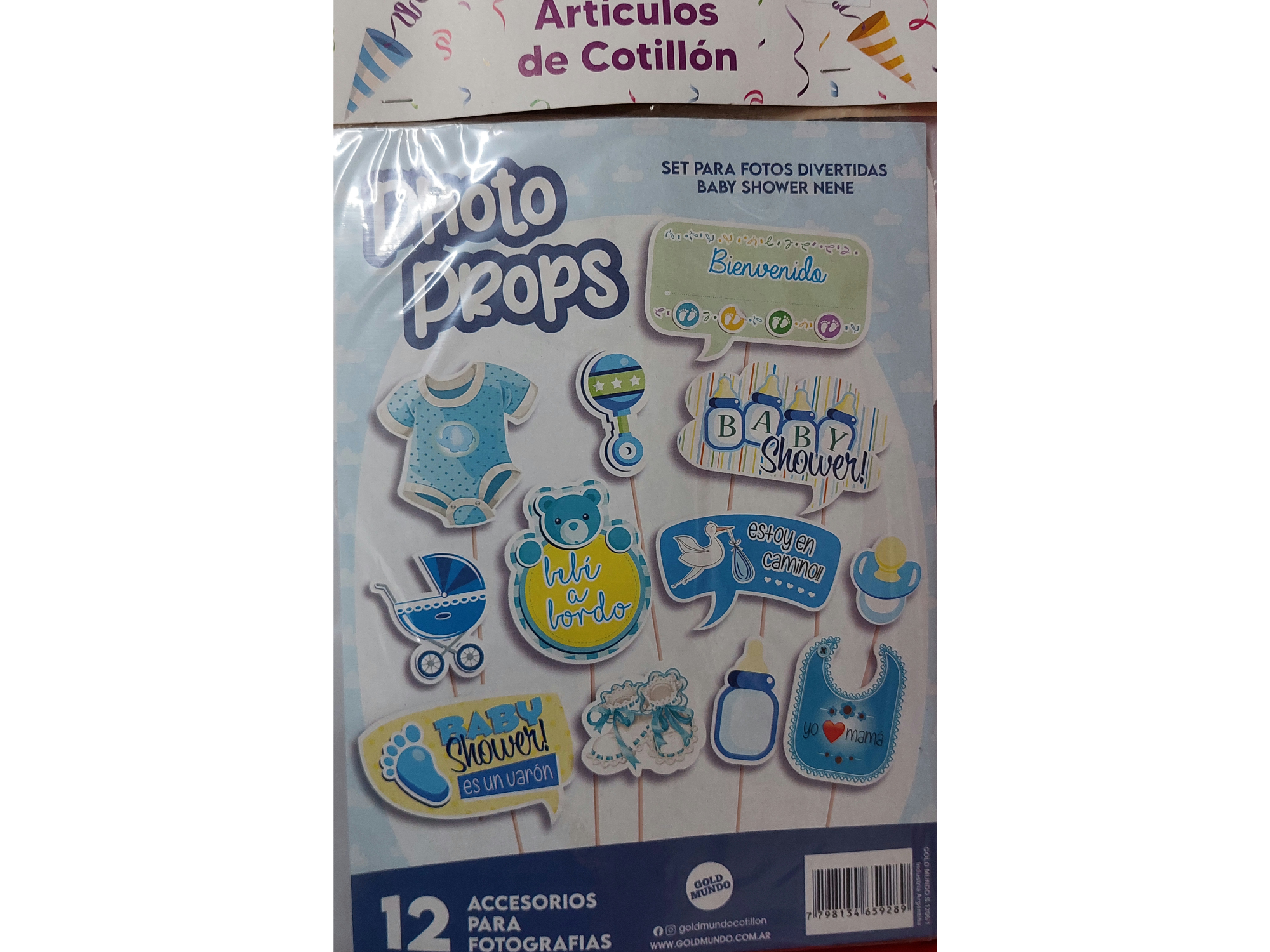 Set para fotos divertidas Baby shower NENE" x12"