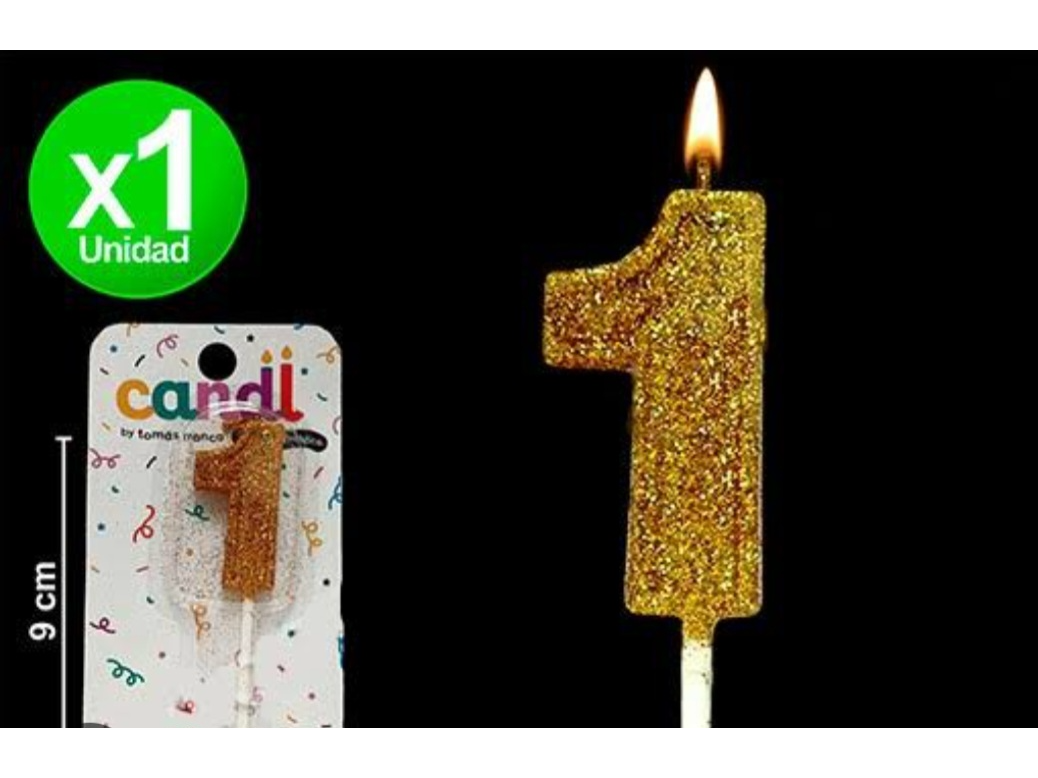 Vela Dorada brillo N° 1