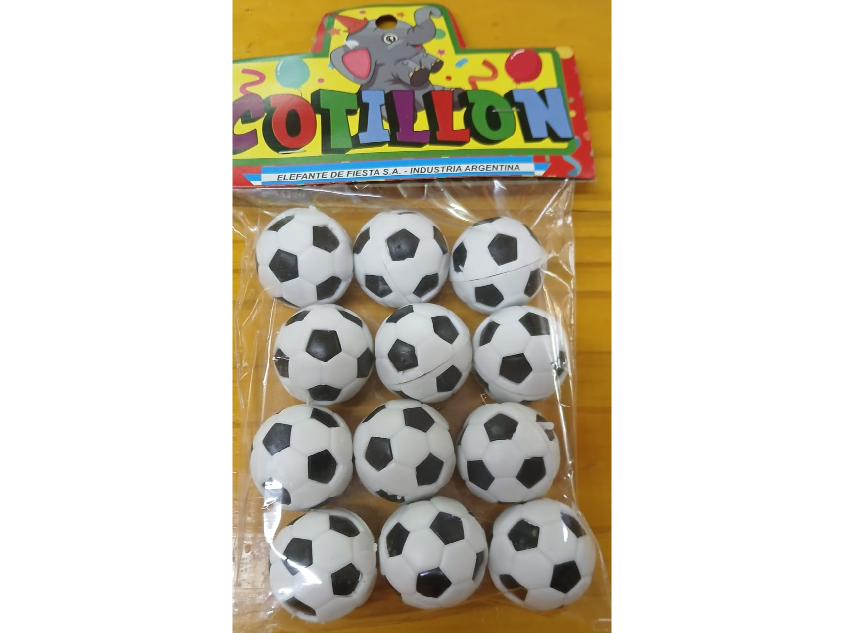 Pelotitas futbol b-n x12