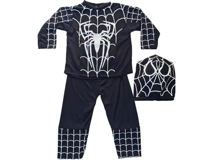 Disfraz de hombre araña negro  Talle 8