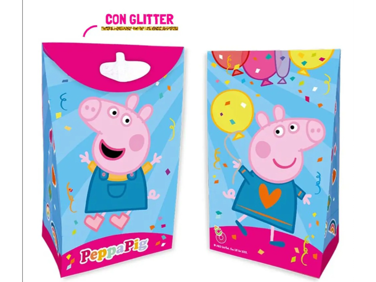 Bolsitas con fuelle x 8u "PEPPA PIG"