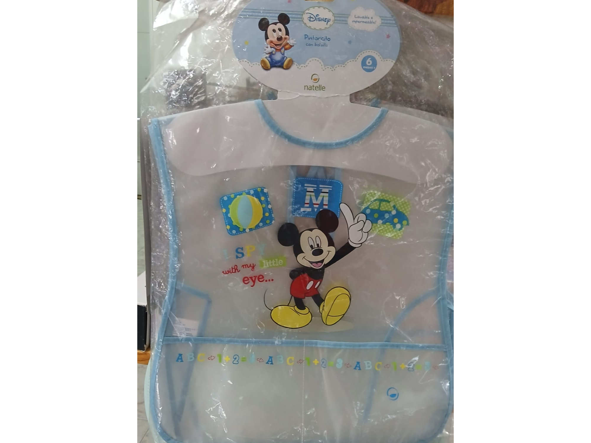 Pintorcito con bolsillo "MICKEY DISNEY" +6 MESES