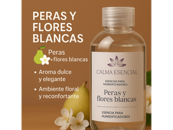 PERAS Y FLORES BLANCAS